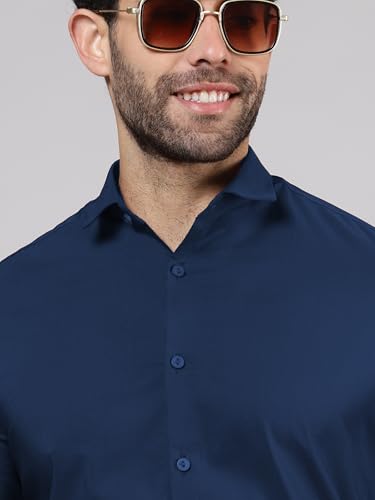 Image of Beyoung Cotton Plain Regular Fit Shirt for Men | Full Sleeve | Formal Shirt | Classic Collar Cotton