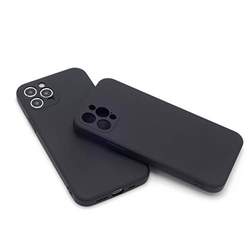 iPhone 12 / iPhone 12Pro / iPhone 12Pro Max case Silicone case 6.1 inch/6.7 inch iPhone 12 case Cover Fingerprint Lens Protection Protect Protection Thin (iphone12pro Max, Black)