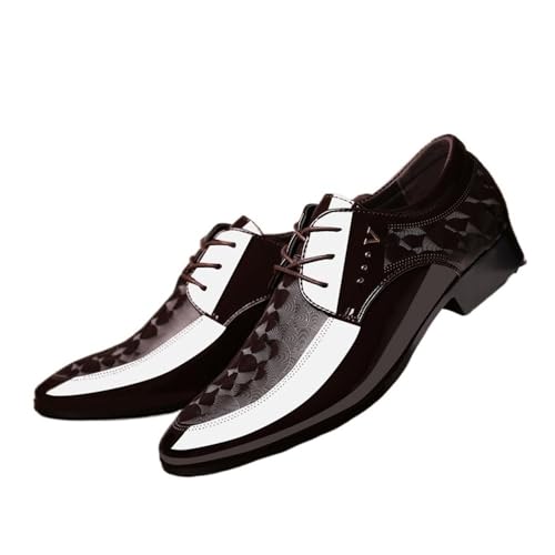 Spring Large Size Business British Style lace-up Casual Men's Shoes Oxfords(Brown,9.5)