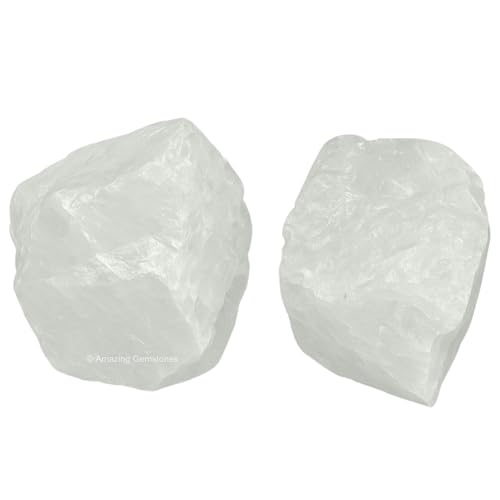Amazing Gemstone Clear Quartz Raw Crystals and Healing Stones, Natural Rocks for Tumbling - DIY Raw...