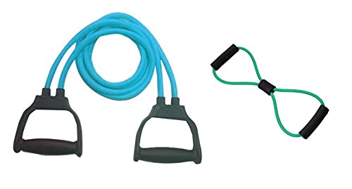 Emeret Double Toning Resistance Band Tube Exercise Band for Stretching, Full Body Workout, Home Gym Combo Men and Women(Multicolor) (B095MB7WGM) Amazon Price History, Amazon Price Tracker