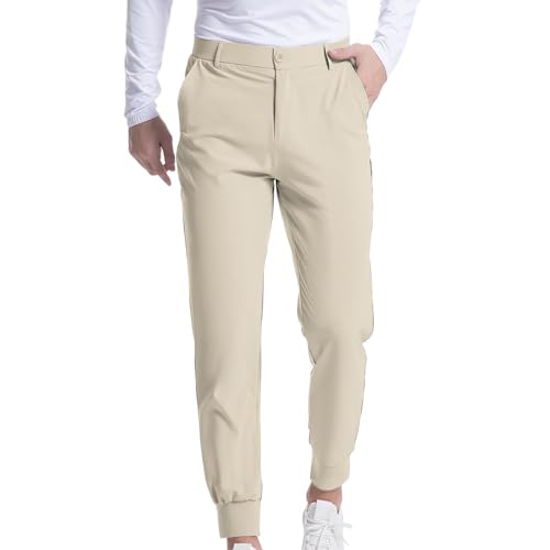 Pantalones de tela negra para hombre, corte ajustado, cómodos, informales, pantalones de entrenamiento prácticos, ajustados, pantalones de senderismo para deporte y uso diario, pantalones cargo de