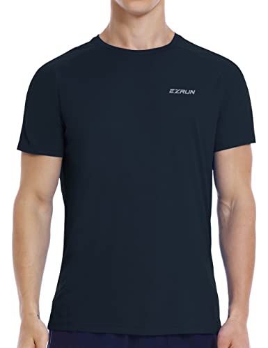 Men's Dry Fit Moisture Wicking Athletic T-Shirt Short Sleeve Workout Running Shirts For Men(Black,M) #TOP1