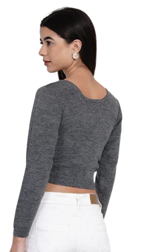Image of Women's Winter Warm Saree Blouse Full Sleeve
