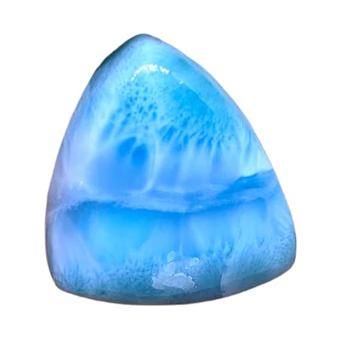 Larimar triangle naturel cabochon 30x25mm sans defaut pour reussir vos sertissages