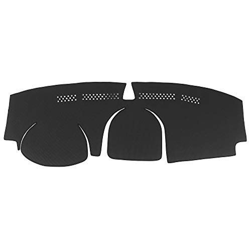 Wellvisors Black Dash Mat Dashboard Cover Compatible With Kia 2014-2019 Soul