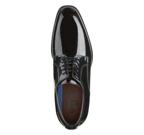 Johnston & Murphy Men's Anderson Plain Toe Lace-Up Oxford, Black Patent Leather, 8 M2