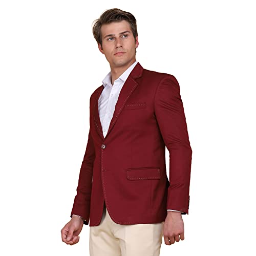 Image of TAHVO Men Slim FIT Printed RAJWADA Formal Suit Set