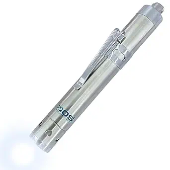 Bos Medicare Surgical Premium Bright Torch Stainless Steel LED Flashlight Round Moon Shape with Keychain Pen Torch for Doctor, Medical Student and Clinic (Pack of 1)