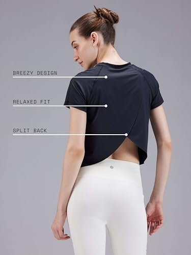 Image of CAVA Overlap Tee for Women | Split Back Mesh Design, Moisture-Wicking, 4-Way Stretch, Anti-Odour, Quick Dry | Activewear T-Shirt