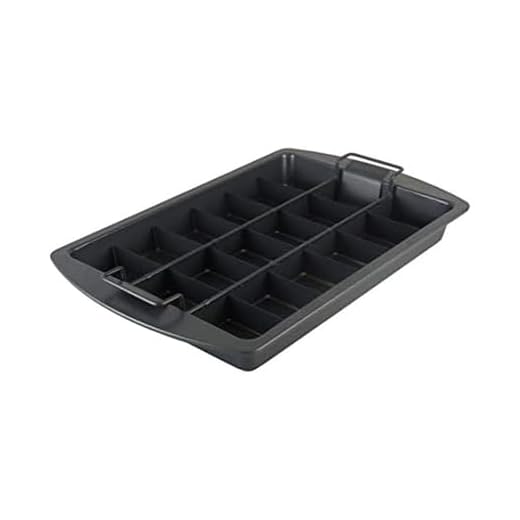 Chicago Metallic Professional Slice Solutions Brownie Pan, 9-Inch-by-13-Inch - , Dark Gray