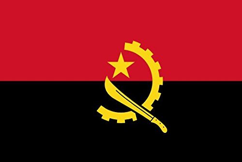 Angola Flag 3ft x 2ft Medium - 100% Polyester - Metal Eyelets - Double Stitched by Perfectflags