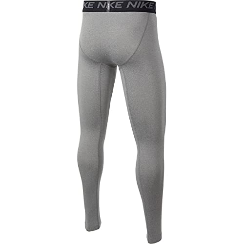 Nike Big Boys Graphic Training Tights (Heather Grey(CU9001-091)/Black, X-Large)