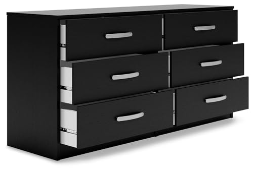 Signature Design by Ashley Finch 6-Drawer Black Dresser, Bedroom Chest - image 2