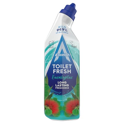 Astonish Eucalyptus Toilet Fresh Gel, Kills 99.9% of Bacteria, Limescale Prevention, 750ml