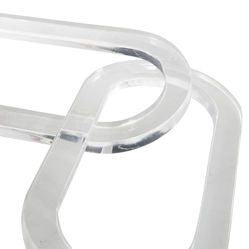 Escultura Decorativa de Cadena Oval Acrílica Transparente 27" miniatura 4