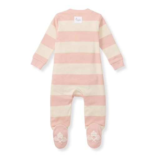 Image of Burt's Bees Baby unisex-baby Sleep & Play, Organic One-piece Romper-jumpsuit Pj, Zip Front Footed Pajama