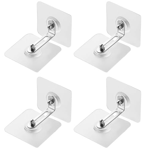 Kioiner - Kioiner 4 Pairs Furniture Wall Anchors, Adhesive Adjustable Furniture Anchors for Securing Bookshelf Dresser Cupboard Cabinet, Anti Tip Furniture Straps for Pet Baby Proofing Child Safety (Type A)