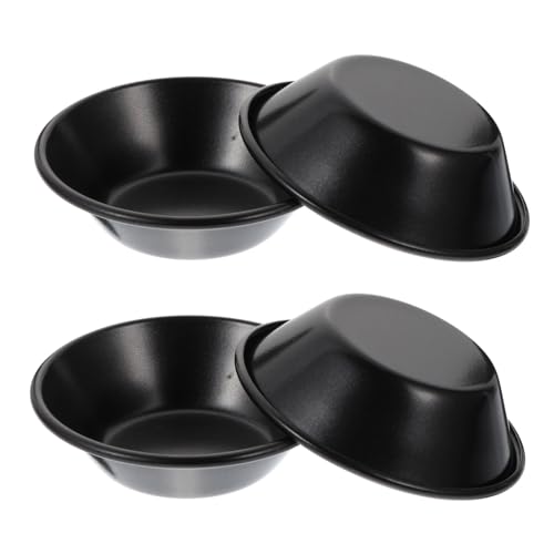 FUNNETOYU 4 piezas Moldes Mini para Tartaletas Antiadherentes de Moldes Prácticos para Hornear Pan y Pasteles Acero al Carbono Resistente al Calor Fáciles de Desmoldar para Repostería