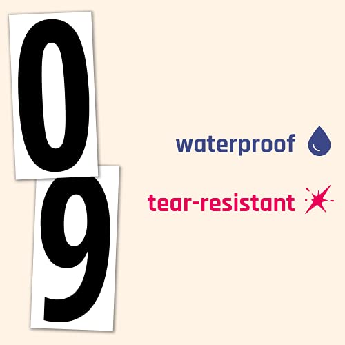 40 Stück, 150 mm - Zahlen Aufkleber Sticker Groß Wetterfest Klebezahlen - Schwarze Zahlen