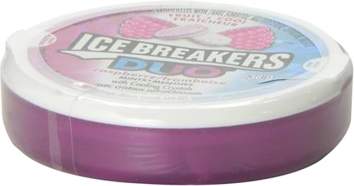 Ice Breakers Duo Raspberry Mints, 1.5oz. 36g(Pack of 6){Imported from Canada}