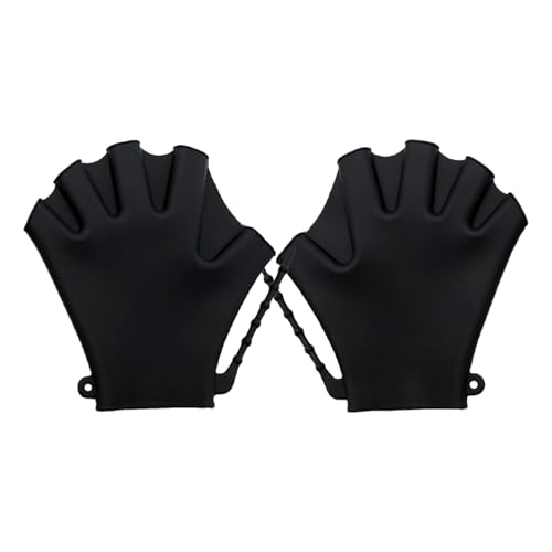 水泳用ウェブ付きグローブ - アクアフィットトレーニング用水中手袋,シリコン製ハンドエクササイズ機器 スポーツ・ダイビング・プール・水中フィットネス活動用