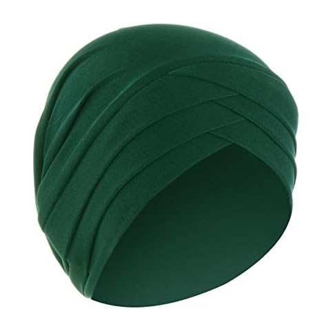 Sleep Soft Turban Pre Tied Cotton India Chemo Cap Beanie Turban Headwear for Women (Green, one size) Cover