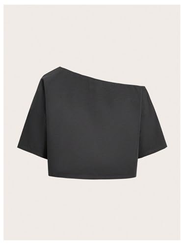 SOLY HUX Women's Plus Size Off The Shoulder Crop Tops Graphic Tees Short Sleeve Loose Fit T Shirts2