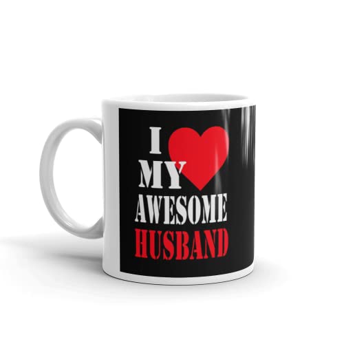 Image of Printed Coffee Mug i Love My Husband Gift for Birthday | Christmas | New Year - 350ml Capacity - (MD9109)