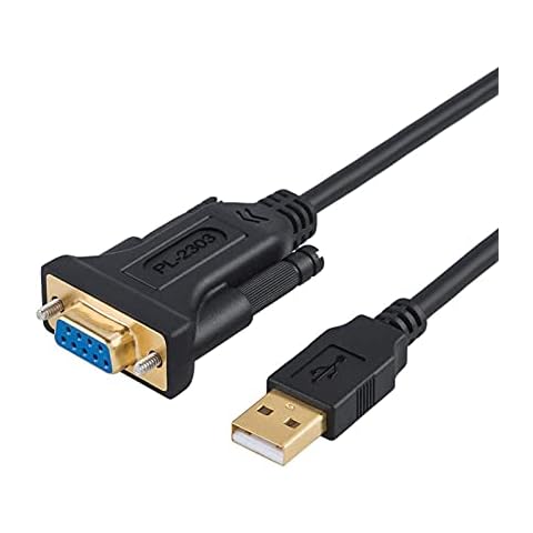 USB to Serial Cable 2M, USB to RS232 Female DB9 9-pin DCE Converter Cord Gold Plated with PL2303 Chipset for Connecting Cisco Switches, Cashier Register, Modem, Scanner, Digital Cameras, CNC, Printer Cover