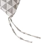 DKIEI Seat Pads Chair Cushions for Dining Chairs Set of 4, 40 x 40cm Indoor Seat Pads with Ties, Comfortable Kitchen Chair Cushions for Garden Living Room Garden Office Patio, Grey Geometry - Image 4