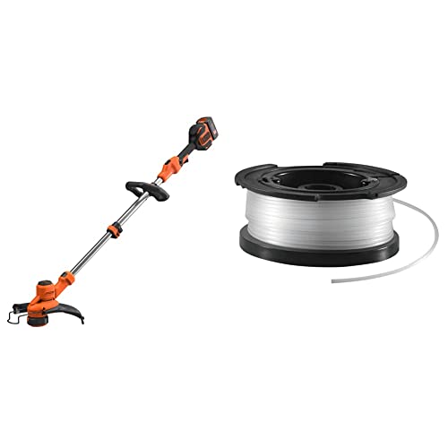 BLACK+DECKER Coupe-Bordures sans Fil 36V, Coupe-Bordures 33 cm & Bobine de Rechange pour Coupe-Bordures, Bobine Reflex, 10 m de Fil en Nylon Reflex, Fil de ⌀1,5 mm, A6481-XJ