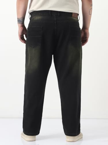 Image of Urbano Plus Men's Straight Fit Heavy Washed Jeans Stretchable