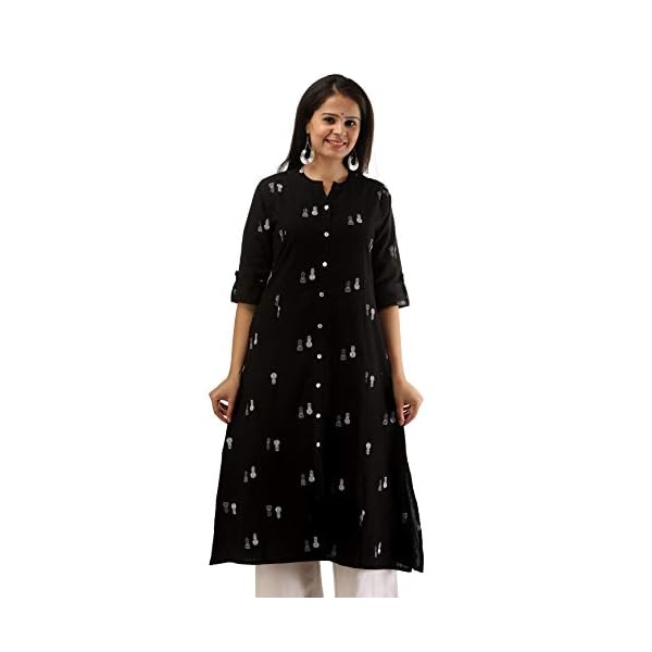 Pistaa's Women's Cotton Floral Printed A-Line Kurta with Plus Size's - Image 5