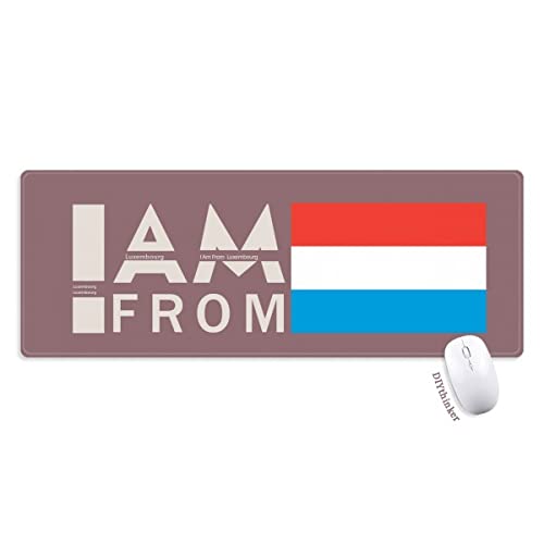 je suis de luxembourg tapis de souris large cousues bords mat étendu game bureau