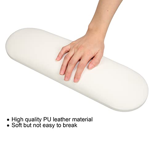 Nail Art Hand Pillow, Soft PU Leather Easy Clean Manicure Arm Rest Cushion for Nail Salon White - Image 4