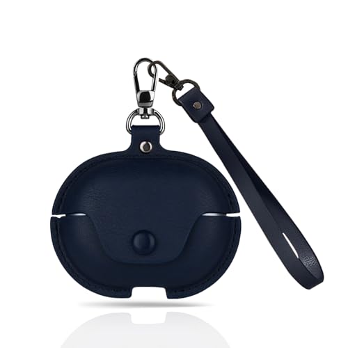 KONXISA for Shokz OpenDots ONE ケース 保護カバー Shokz OpenDots ONE イヤホン 対応 ケース レザー保護カバー ロック付きカラビナ付き ストラップ 着用しやすい 耐衝撃 防水防塵 ウォッシャブル 装着充電可