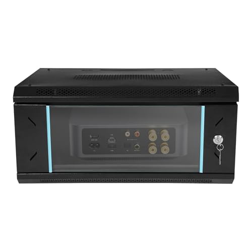 Wall Mount Server Cabinet,Server Rack Enclosure,4U Server Organizer,Network Cabinet,Server Cabinet with Glass Locking Door,Standard Glass Door,for Offices,Schools,Factories,Public Places,Rectangle