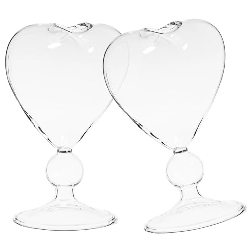Vasos para cócteles de cristal DECHOUS en forma de corazón para bar y restaurante 2