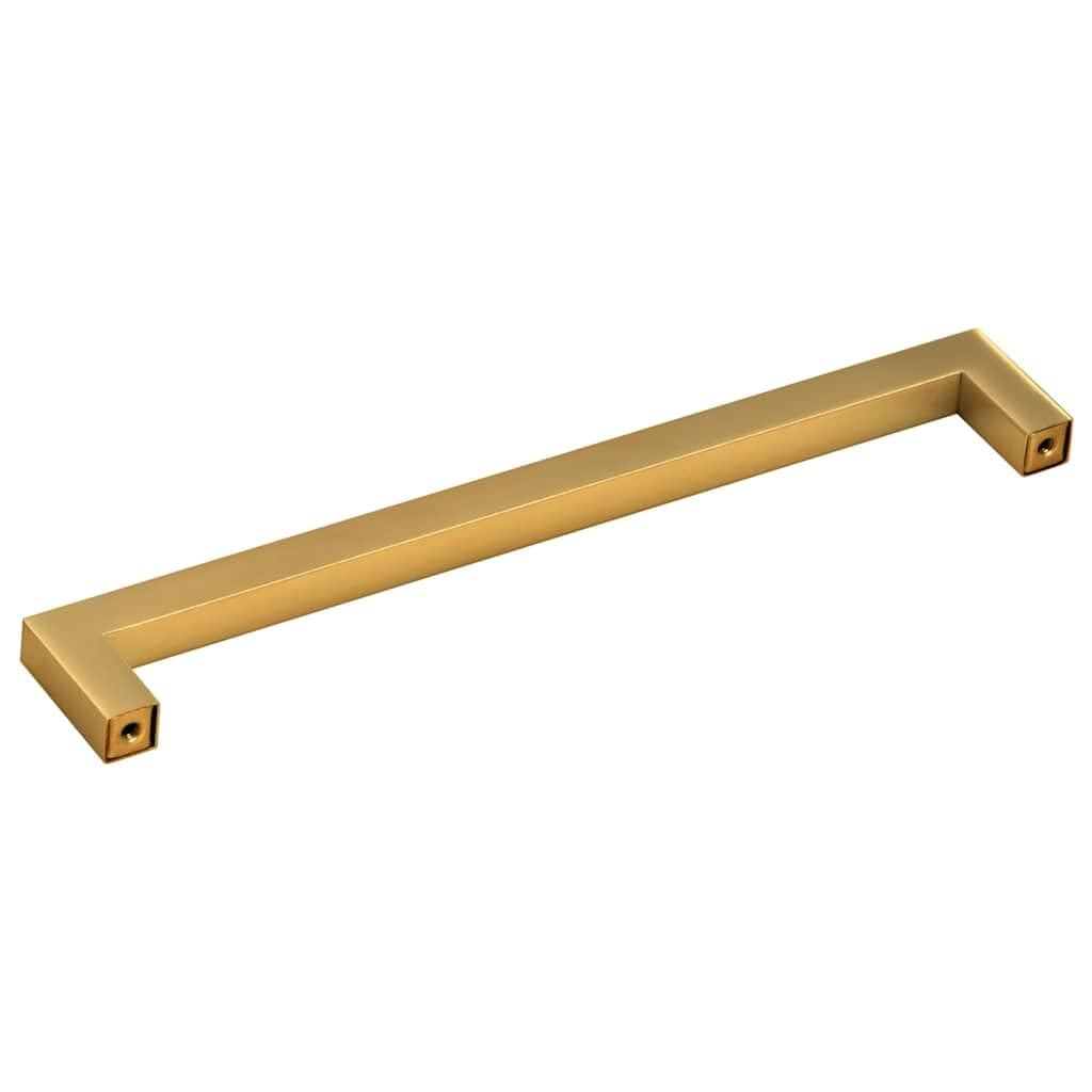 Złote uchwyty meblowe ze stali nierdzewnej, zestaw 5 sztuk, z odstępem otworów 192 mm, 204 x 12 x 35 mm, do szafy, szuflady, drzwi, komody, kuchni, łazienki