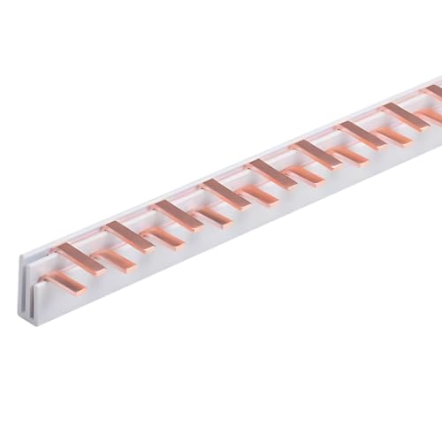 Peine de alimentación para conexión cuadro eléctrico, 1P + N 24 pines módulos 210 mm, barra colectora para interruptores magnetotérmicos y diferenciales, BusBar modular 63 A