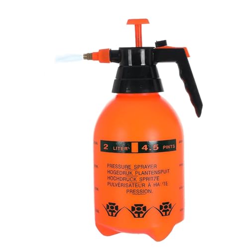 axGear Pulverizador de presión de jardín portátil, bomba de mano química para malas hierbas, botella de 2 L