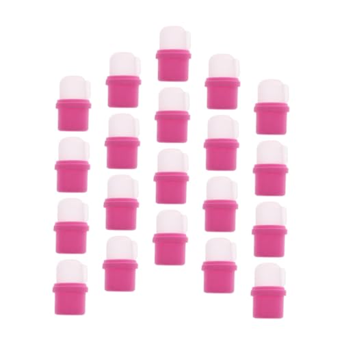 Ipetboom 20 Piezas Juego De Removedor De Manicura Pegatinas Accesorios Tijeras Juegos De Uñas Polaco Eliminar Pegamento Kit De Uñas Encarnadas Bomba Almohadillas No Gel De Sílice Rosa