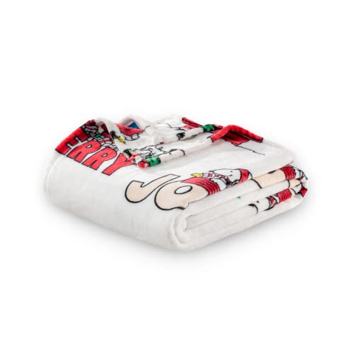 Image of Berkshire Blanket Peanuts VelvetLoft Cute Character Snoopy Plush Throw Blanket,Peanuts Snowy Scene,Throw 55 in x 70 in (Official Peanuts Product)