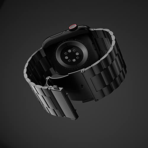 Fitlink Metal Band Compatible For Apple Watch Series 8 7 6 5 4 3 2 1 Se Ultra, Stainless Steel Waterproof Apple Watch Band For Apple Watch 42Mm 44Mm 45Mm 49Mm For Women Men(Black, 42/44/45/49Mm) #TOP4