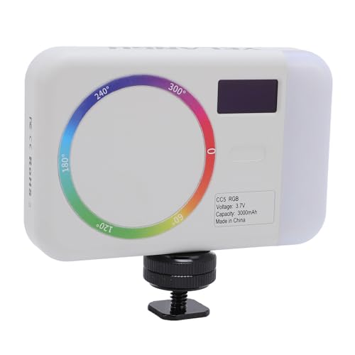 RGB Video Light, Portable 140 LED Panel with 2500K-9000K Color Temperature HSI Mode 26 Effects for Live Streaming Vlogging