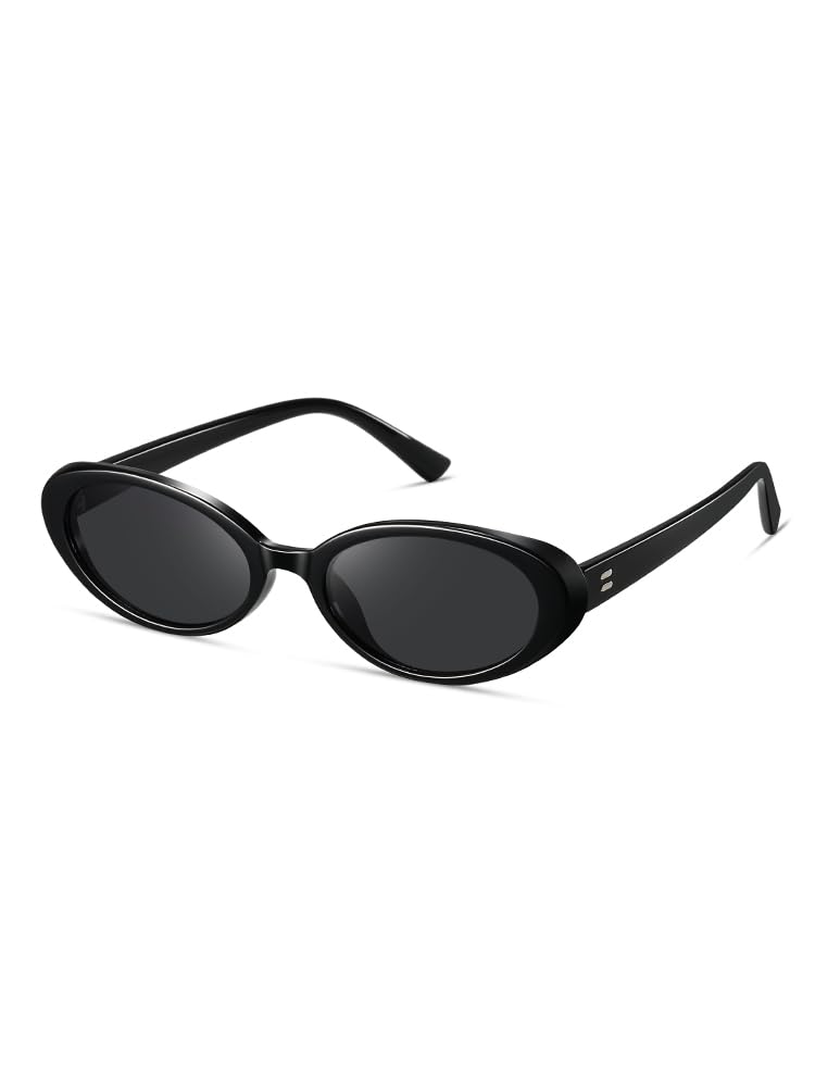 kimorn Gafas de sol ovaladas para mujeres y hombres, gafas de sol ovaladas pequeñas de los años 90, tonos vintage