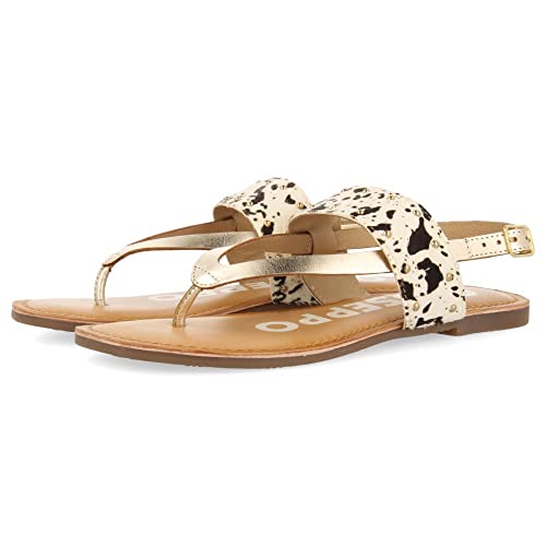 GIOSEPPO Sandalias con Estampado DE Vaca Y Tiras Metalizadas para Mujer ESBON