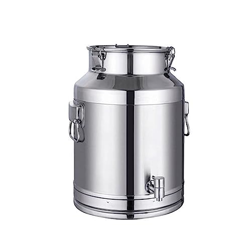 Bidon de transport de lait de ferme - 5L/14L bidon de baratte à lait pot seau à vin baril seau à eau huile réservoir à thé avec couvercle scellé et...