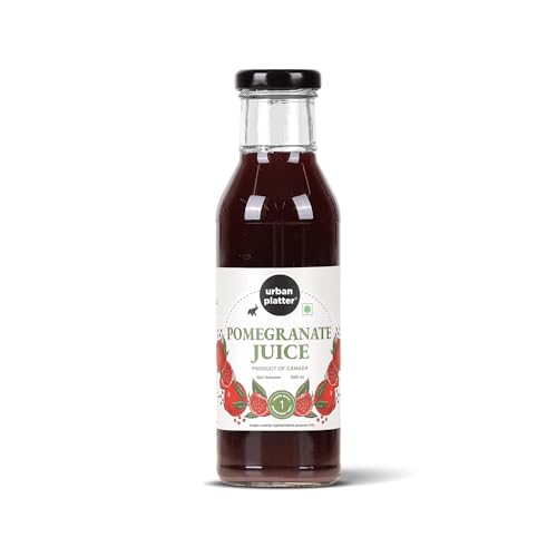 Urban Platter Canadian Pomegranate Juice, 350ml (Unsweetened, Clean Label, Contains Natural Antioxidants, Not From Concentrate)